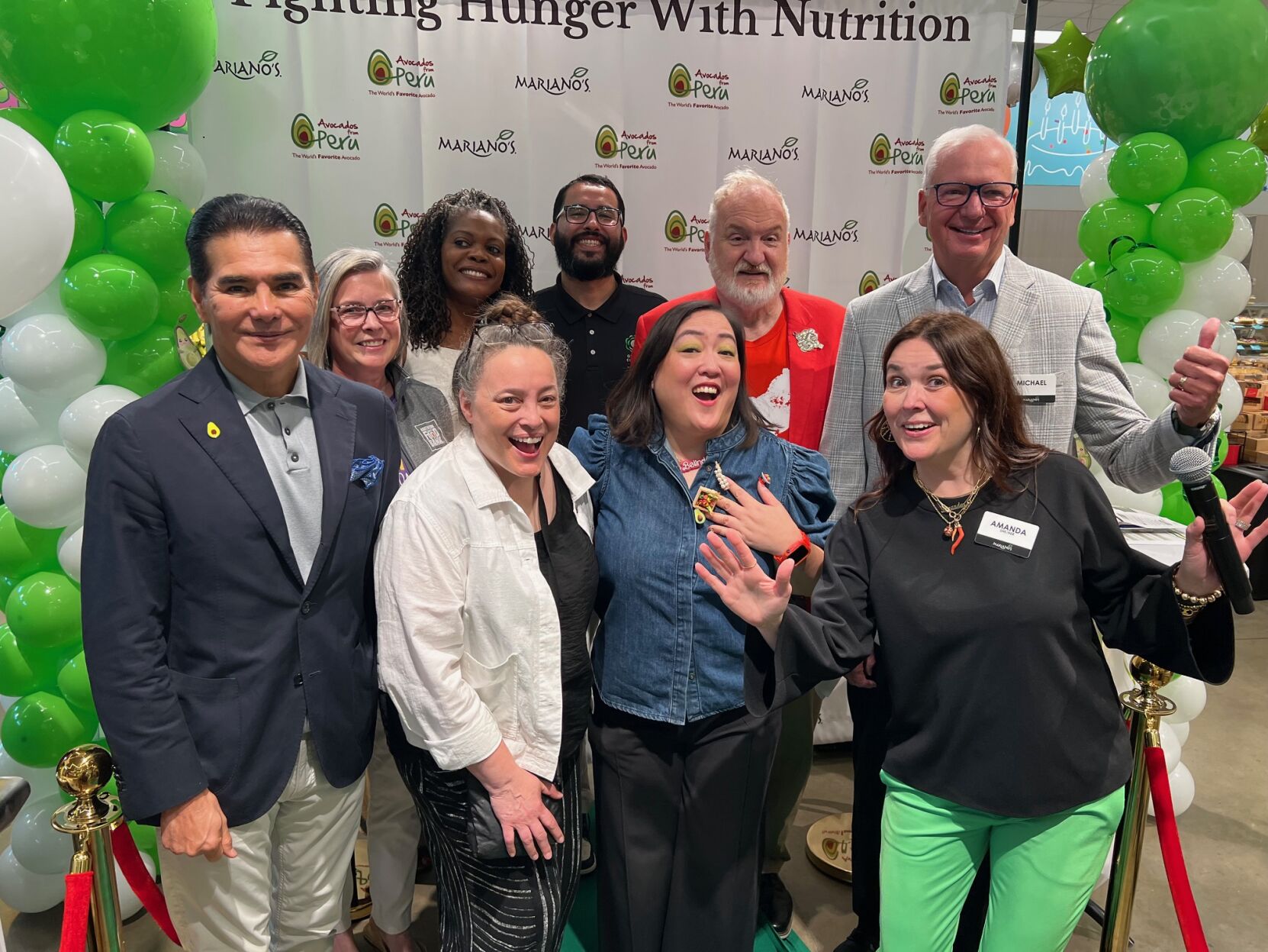 Amanda Puck and Michael Marx with Guac Challenge 2 judges and principals. (Candace Jordan photo)